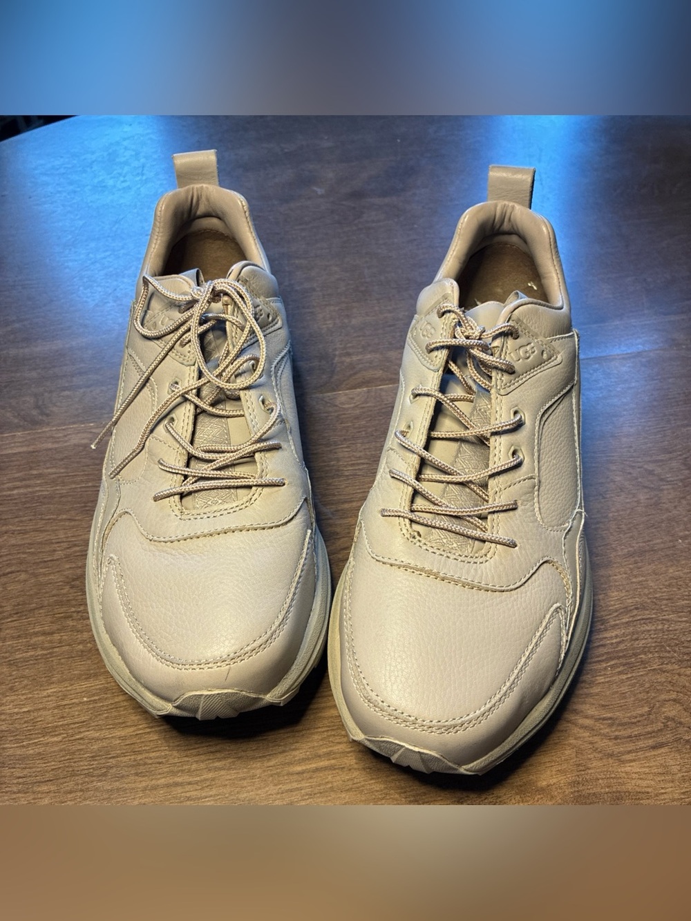 UGG Men's Miwo Trainer Low Sneakers Size 12 taupe or light grayish beige - Picture 4 of 12